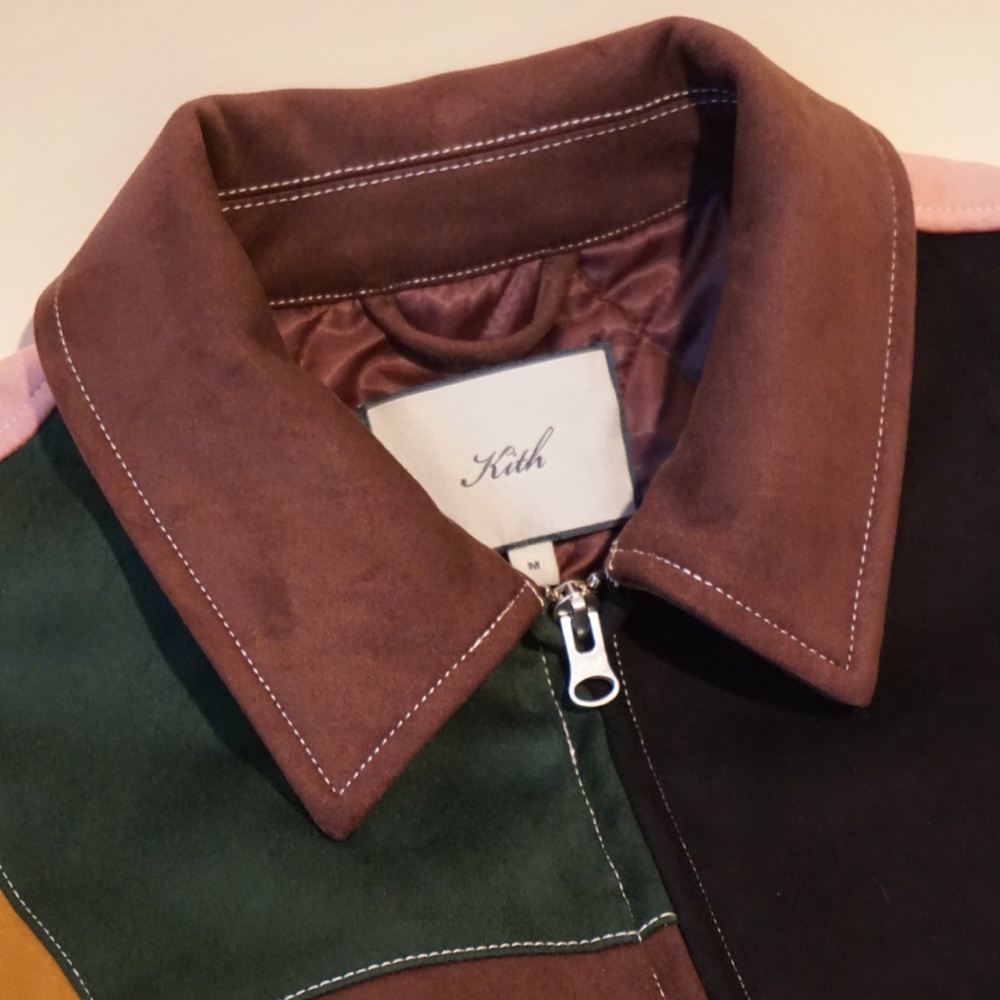 Kith Brisa Patchwork Suede Bomber Jacket - Size M… - image 2